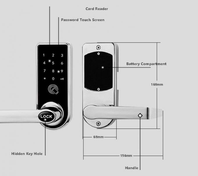 입장 정문을 위한 높은 보안 Bluetooth 자물쇠 지원 디지털 방식으로 암호 IC 카드 3