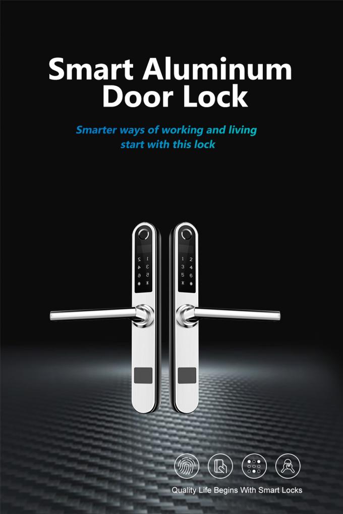 유행 똑똑한 RFID 카드 암호 손가락 검사 자물쇠/알루미늄 유리제 여닫이 문 자물쇠 0
