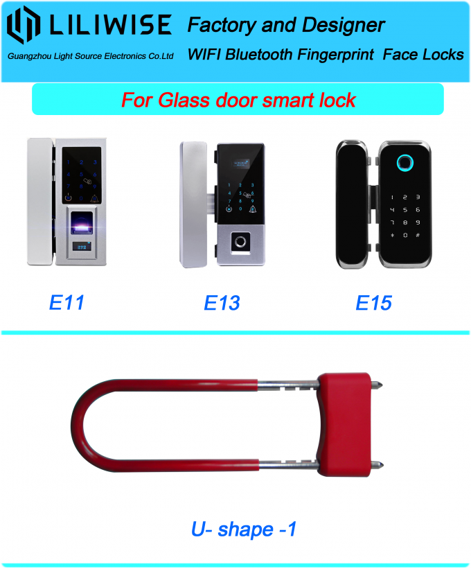자물쇠 와이파이 Bluetooth 똑똑한 유리제 APP 접근 전자 생물 측정 지문 1