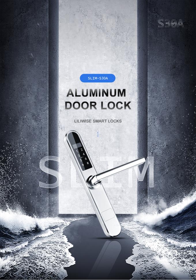 지적인 알루미늄 자물쇠, 까만 알루미늄 합금 호텔 키 카드 자물쇠 0