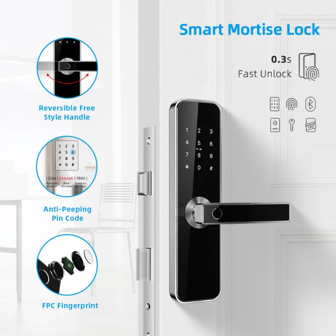 지적인 방 자물쇠 안전 지문 무선 Bluetooth TTLock APP 디지털 방식으로 똑똑한 자물쇠 1