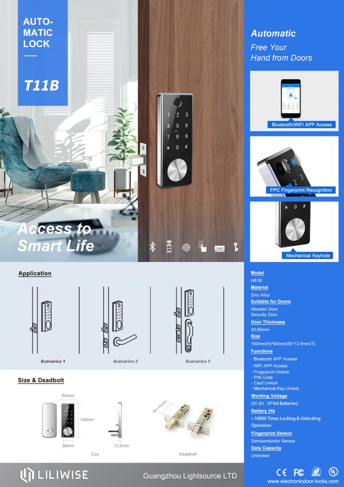 지문 Bluetooth Houesehold와 광고 방송을 위한 전자 자물쇠 1