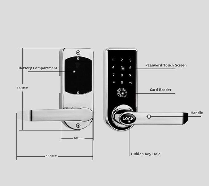 열쇠가 없는 키패드 자물쇠, 가정을 위한 암호 카드 App Bluetooth 디지털 방식으로 자물쇠 2