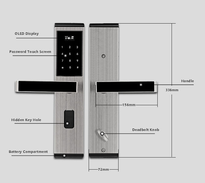 나무로 되는 문 아파트 자물쇠 디지털 방식으로는 카드 암호로 자물쇠로 엽니다 1