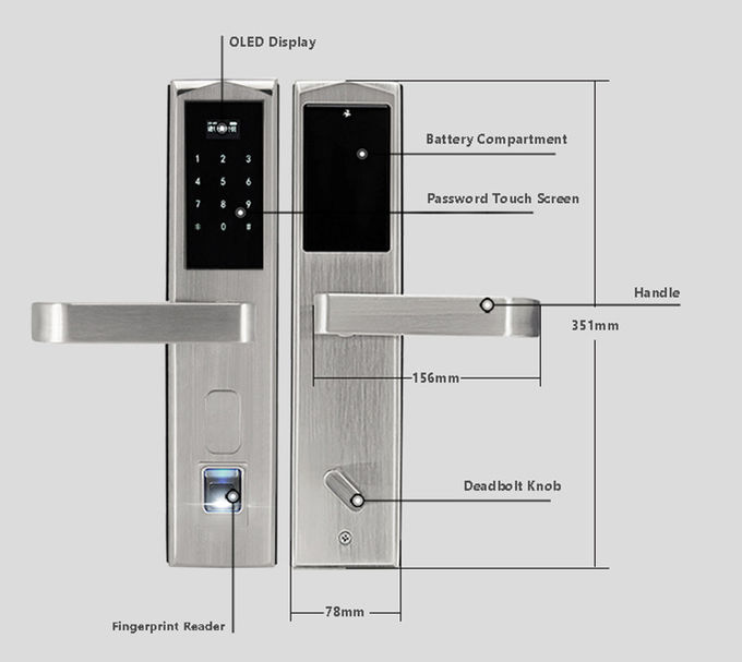 큰 자료 용량 전자 입장 자물쇠, 튼튼한 전자 카드 자물쇠 2