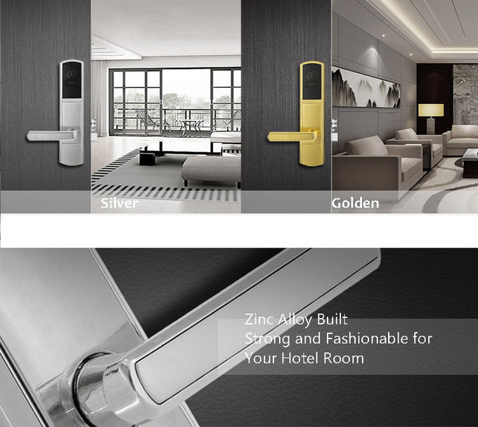 황금 호텔 전자 자물쇠, 호텔을 위한 RFID 카드 키 카드 자물쇠 1
