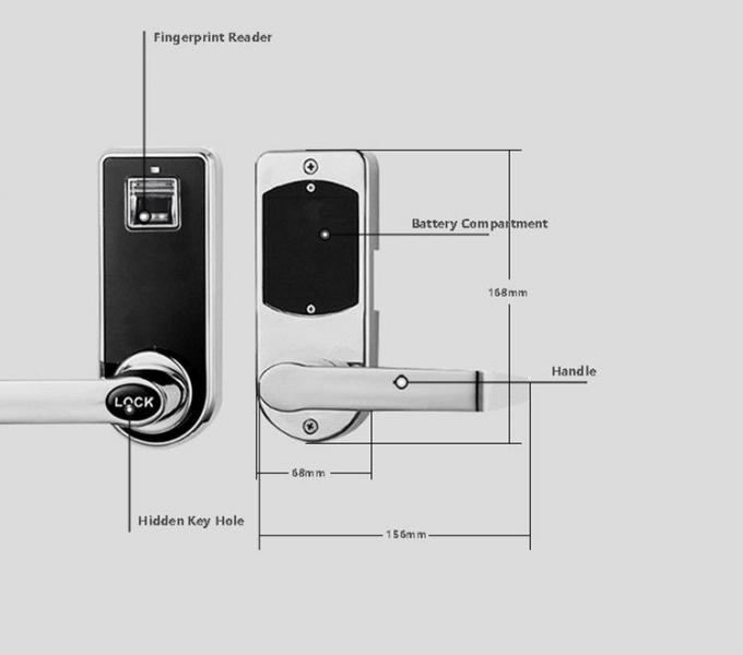 적색황동 지문 키패드 자물쇠, 아파트를 위한 똑똑한 안전 자물쇠 2