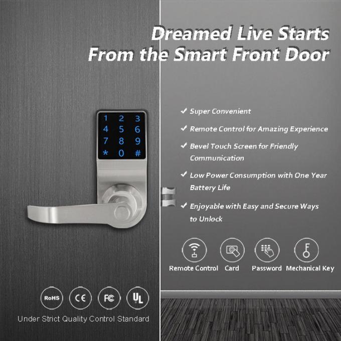 디지털 방식으로 아파트를 위한 먼 문 부호 자물쇠 터치스크린 패널 디자인 0