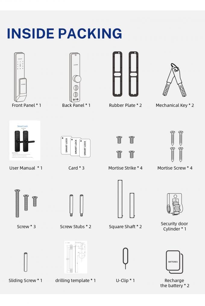 리리위즈 보안 디지털 도어벨 Tuya Wifi 스마트 지문 잠금 얼굴 인식 카메라 문 잠금 제어 De Accesos 34