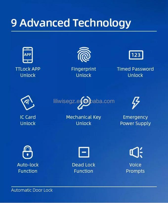 리리위즈 스테인리스 스틸 방수 스마트 잠금 외관 투야 Ttlock Wifi 키리스 스마트 문 잠금 Api 4