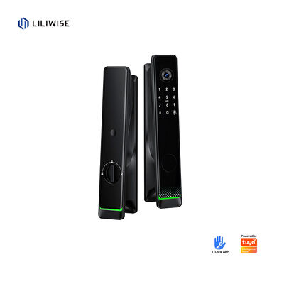리리위즈 투야 Ttlock 자동 바이오 메트릭 잠금 RFID 카드 와이파이 앱 발자국 스마트 문 잠금 카메라