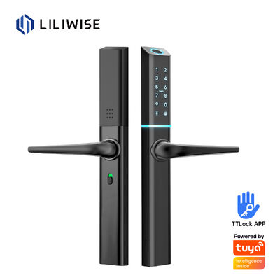 LILIWISE 고품질 제조사 스마트 잠금 2025 Tuya Wifi BLE 방수 TTLOCK 슬림 스마트 문 잠금
