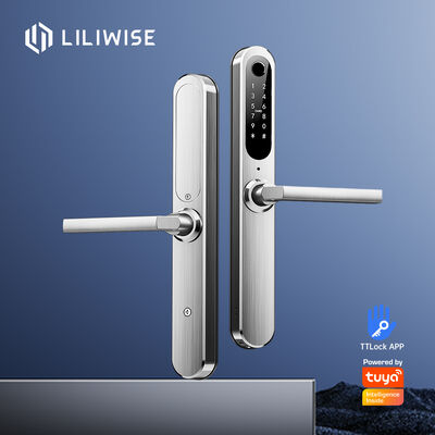 릴리위즈 커스텀 보안 전자 방수 Ip66 디지털 Ttlock Tuya Wifi 지문 표시 슬라이딩 슬림 스마트 도어 잠금