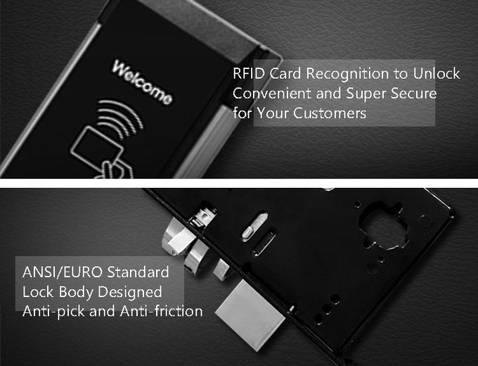호텔 방 자물쇠 똑똑한 금속 구조 RFID 카드 최고 안전 0